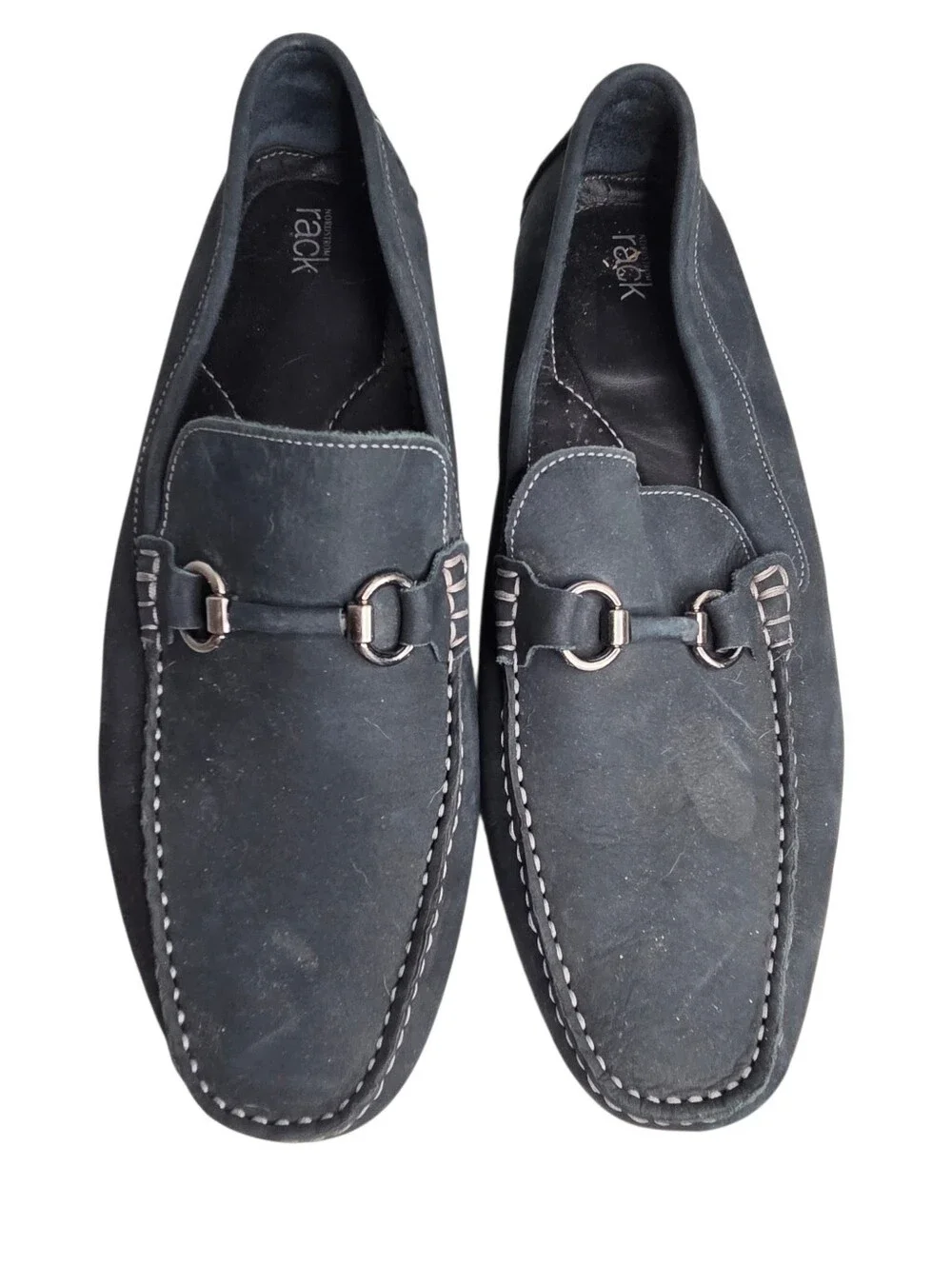 Nordstrom Rack Mens Suede Slide On Driving Loafers Black Size 12 Medium